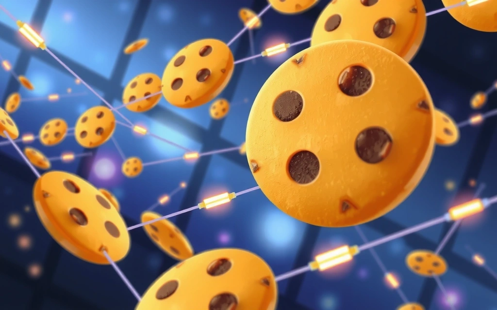 Digital cookies represented as small data packets