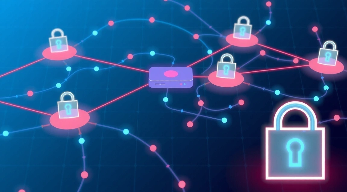 Illustration of data sharing with secure connections to various service providers